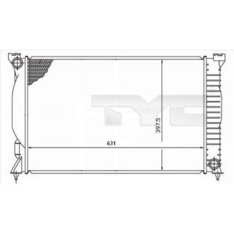 Radiateur, refroidissement du moteur TYC 702-0019