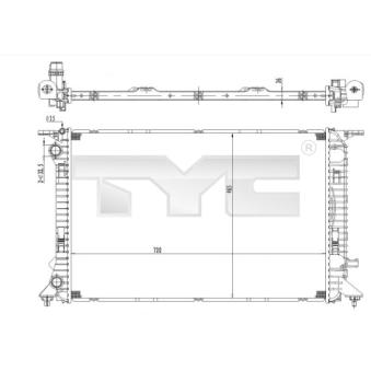 Radiateur, refroidissement du moteur TYC OEM 8UD121251