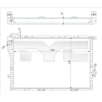 Radiateur, refroidissement du moteur TYC OEM 1436060