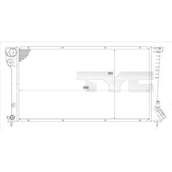 Radiateur, refroidissement du moteur TYC OEM 133055 Radiateur, refroidissement du moteur TYC OEM 133055