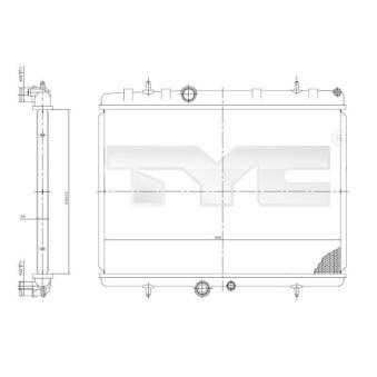 Radiateur, refroidissement du moteur TYC OEM 133322