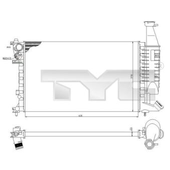 Radiateur, refroidissement du moteur TYC OEM 133303