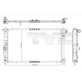 Radiateur, refroidissement du moteur TYC [706-0016]
