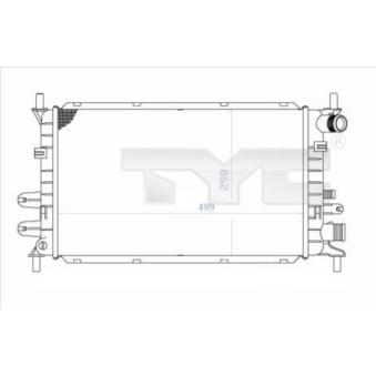 Radiateur, refroidissement du moteur TYC [710-0033]