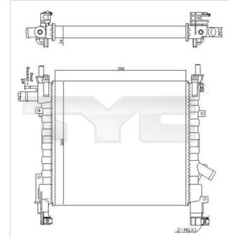 Radiateur, refroidissement du moteur TYC [710-0055-R]