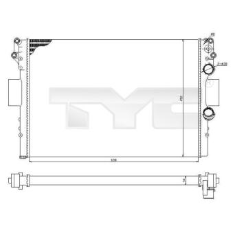 Radiateur, refroidissement du moteur TYC OEM 500396428