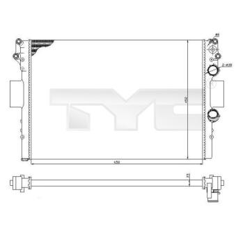 Radiateur, refroidissement du moteur TYC OEM 99487905