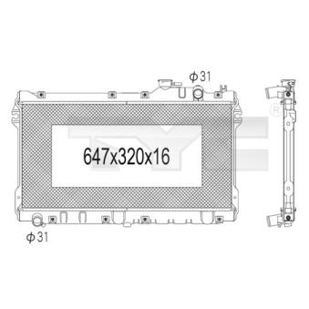 Radiateur, refroidissement du moteur TYC OEM BPE815200 Radiateur, refroidissement du moteur TYC OEM BPE815200