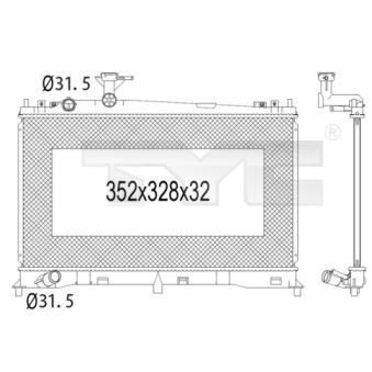 Radiateur, refroidissement du moteur TYC OEM LF1715200