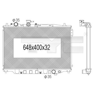 Radiateur, refroidissement du moteur TYC 720-1011