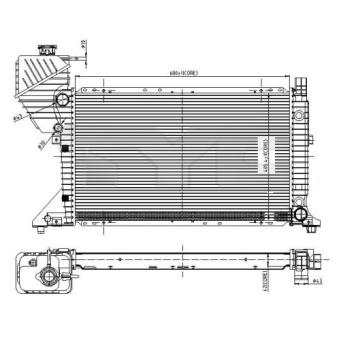 Radiateur, refroidissement du moteur TYC OEM 9015003900