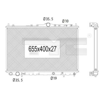 Radiateur, refroidissement du moteur TYC 723-1004