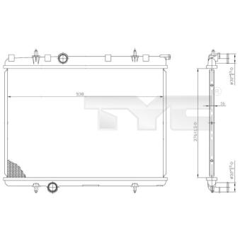 Radiateur, refroidissement du moteur TYC OEM 1330G0