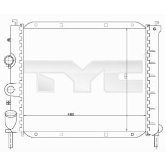 Radiateur, refroidissement du moteur TYC OEM 7700417175