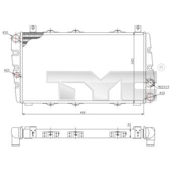 Radiateur, refroidissement du moteur TYC OEM 115610502 Radiateur, refroidissement du moteur TYC OEM 115610502