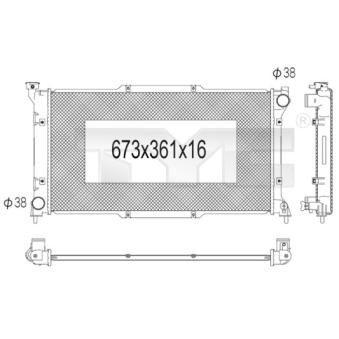Radiateur, refroidissement du moteur TYC [734-1003]