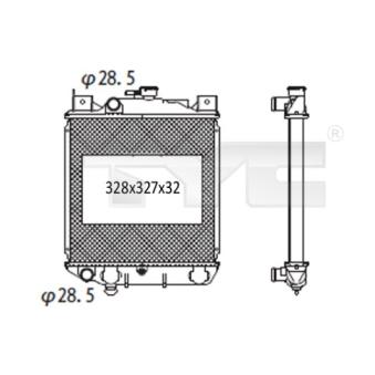 Radiateur, refroidissement du moteur TYC OEM 1770060B32