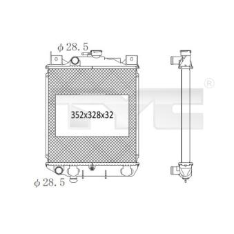 Radiateur, refroidissement du moteur TYC OEM 1770071C01