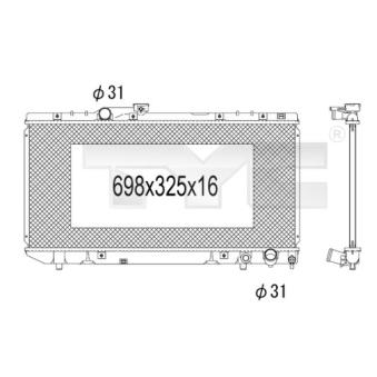 Radiateur, refroidissement du moteur TYC 736-1004