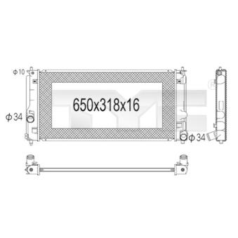Radiateur, refroidissement du moteur TYC 736-1006