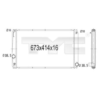 Radiateur, refroidissement du moteur TYC 736-1015