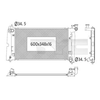 Radiateur, refroidissement du moteur TYC OEM 1640021140