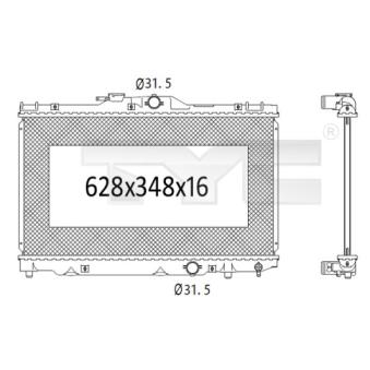 Radiateur, refroidissement du moteur TYC OEM 164000D030