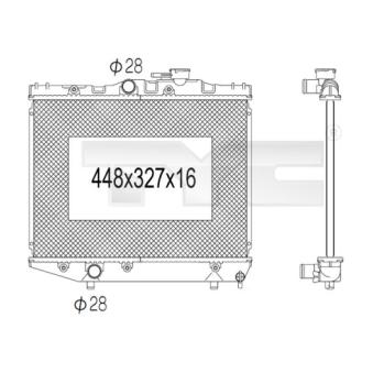 Radiateur, refroidissement du moteur TYC OEM 1640010020