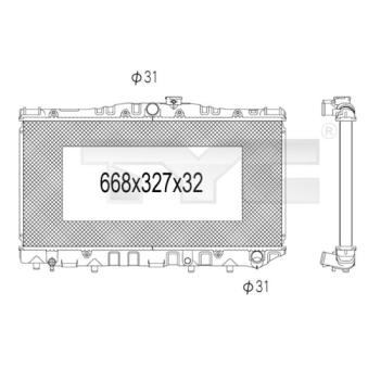 Radiateur, refroidissement du moteur TYC 736-1030
