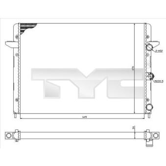 Radiateur, refroidissement du moteur TYC OEM 7258108