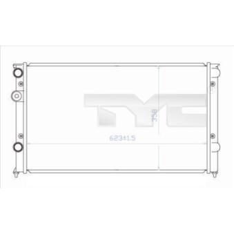 Radiateur, refroidissement du moteur TYC OEM 1H0121253CB
