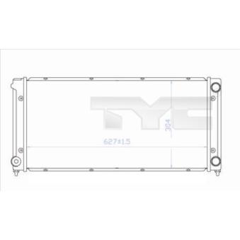 Radiateur, refroidissement du moteur TYC [737-0034]