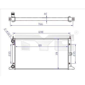 Radiateur, refroidissement du moteur TYC OEM 1109113
