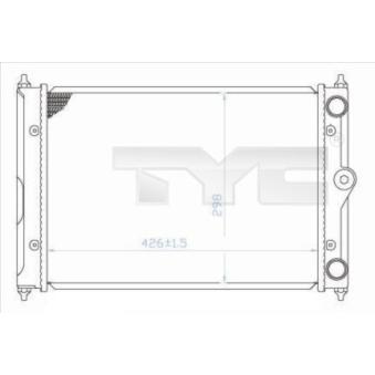 Radiateur, refroidissement du moteur TYC OEM 867121253M