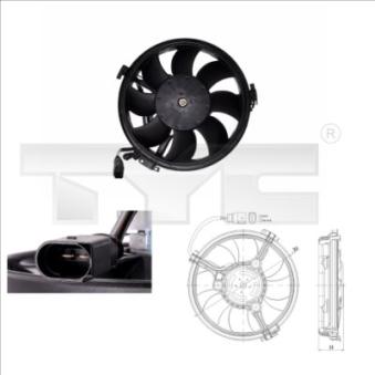 Ventilateur, refroidissement du moteur TYC OEM 8D0959455N