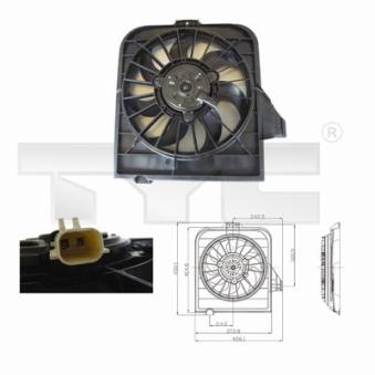 Ventilateur, refroidissement du moteur TYC OEM k04809171ag