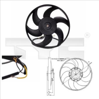 Ventilateur, refroidissement du moteur TYC OEM 125368 Ventilateur, refroidissement du moteur TYC OEM 125368