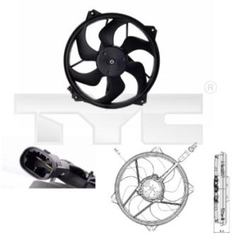 Ventilateur, refroidissement du moteur TYC OEM 1253A9 Ventilateur, refroidissement du moteur TYC OEM 1253A9