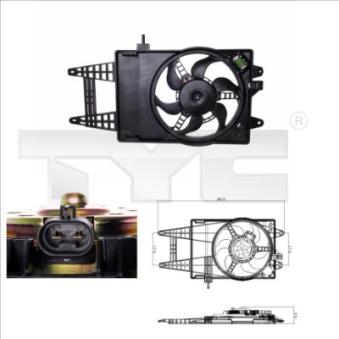 Ventilateur, refroidissement du moteur TYC OEM 46818599