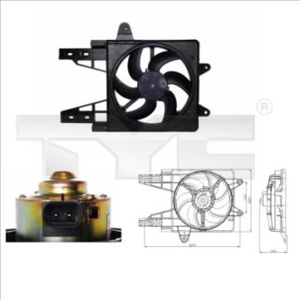 Ventilateur, refroidissement du moteur TYC [809-0013]