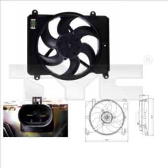 Ventilateur, refroidissement du moteur TYC OEM 46559314