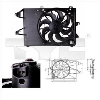 Ventilateur, refroidissement du moteur TYC OEM 6985519