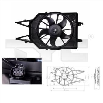 Ventilateur, refroidissement du moteur TYC OEM 1061257