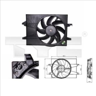 Ventilateur, refroidissement du moteur TYC OEM 1319972