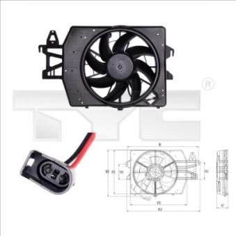 Ventilateur, refroidissement du moteur TYC [810-0032]