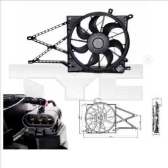 Ventilateur, refroidissement du moteur TYC [825-0011]