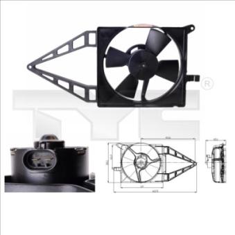 Ventilateur, refroidissement du moteur TYC OEM 90410053