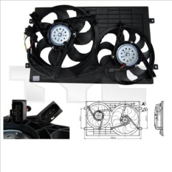 Ventilateur, refroidissement du moteur TYC OEM 6Q0959455H