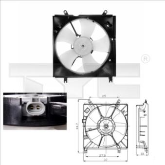 Ventilateur, refroidissement du moteur TYC 836-0008