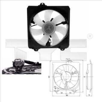 Ventilateur, refroidissement du moteur TYC [836-0009]